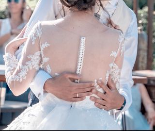 Vestido novia blanco - Talla S