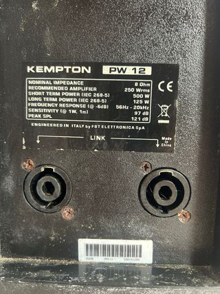 Altavoz Kempton PW12. Pasivo (sin amplificar).