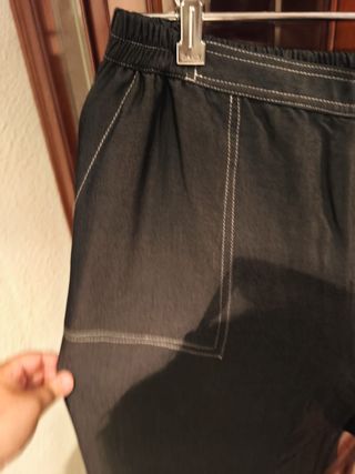 Pantalón Gris Oscuro Elastico Talla G