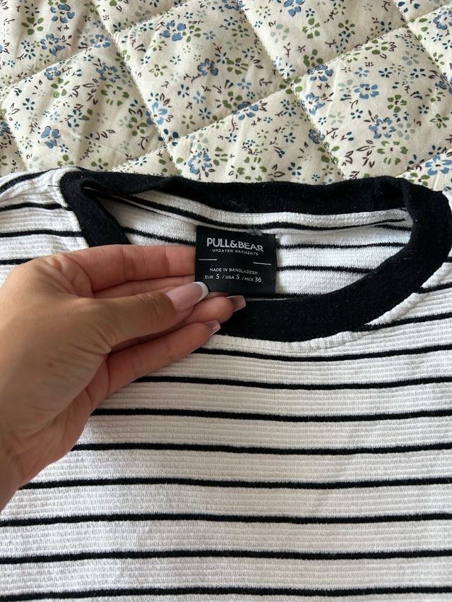 2 Camisetas rayas hombre blanco-negro