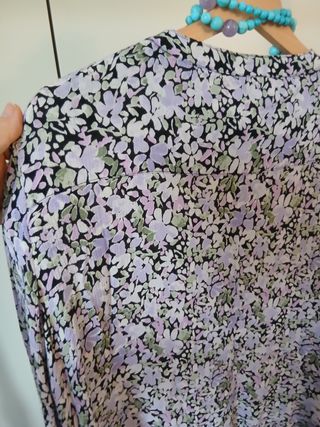 Camicia Kaffe fiori lilla