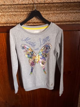 Felpa con farfalla vintage