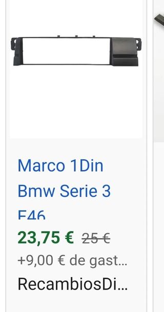Marco 1 din e46 bmw guantera radio 