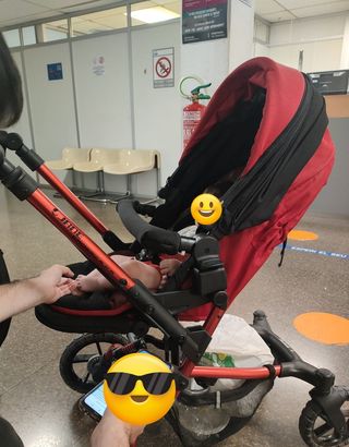 Carrito bebé Jané Crosswalk rojo todoterreno 