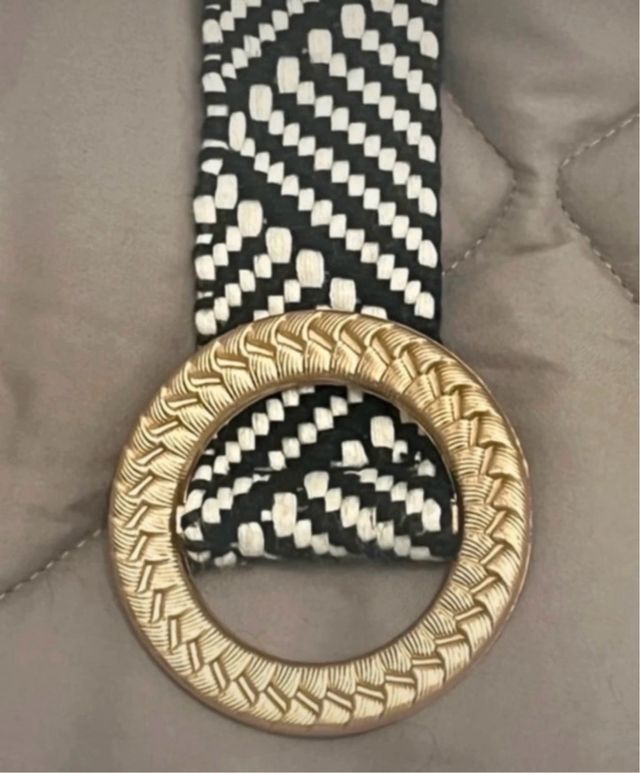 Cintura bicolore tessuto