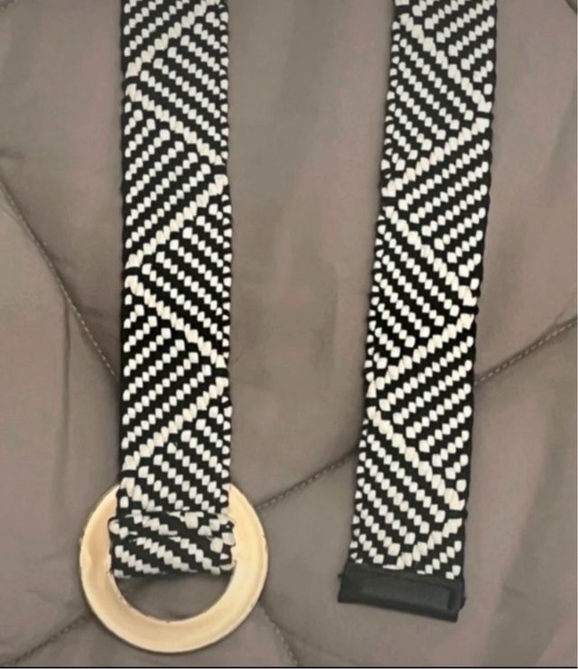 Cintura bicolore tessuto