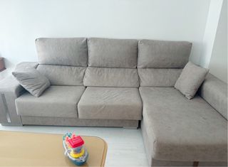 Sofá chaiselongue beige 2,70m