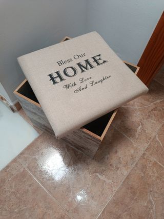 Taburete baúl decorativo