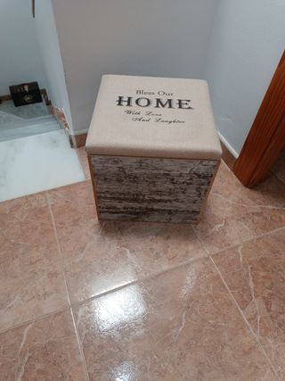 Taburete baúl decorativo