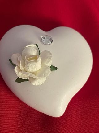 Segnaposto cuore bianco