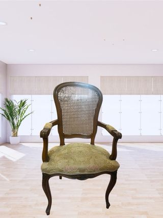 2 Sillas Vintage Madera & Tela