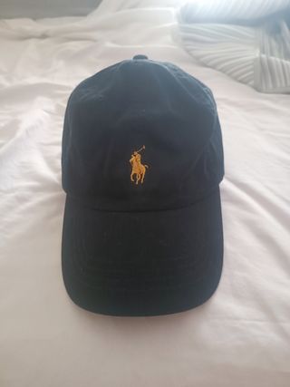 Gorra Ralph Lauren negra y dorada original