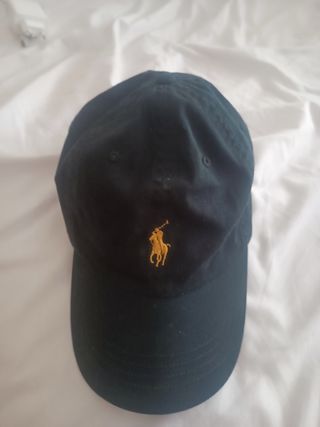Gorra Ralph Lauren negra y dorada original