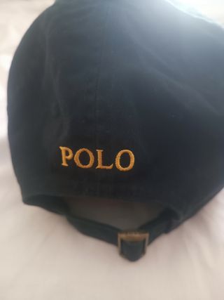 Gorra Ralph Lauren negra y dorada original