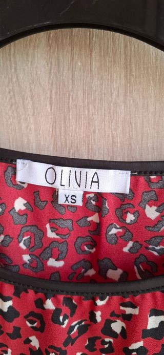 Blusa Olivia XS rossa - leopardata