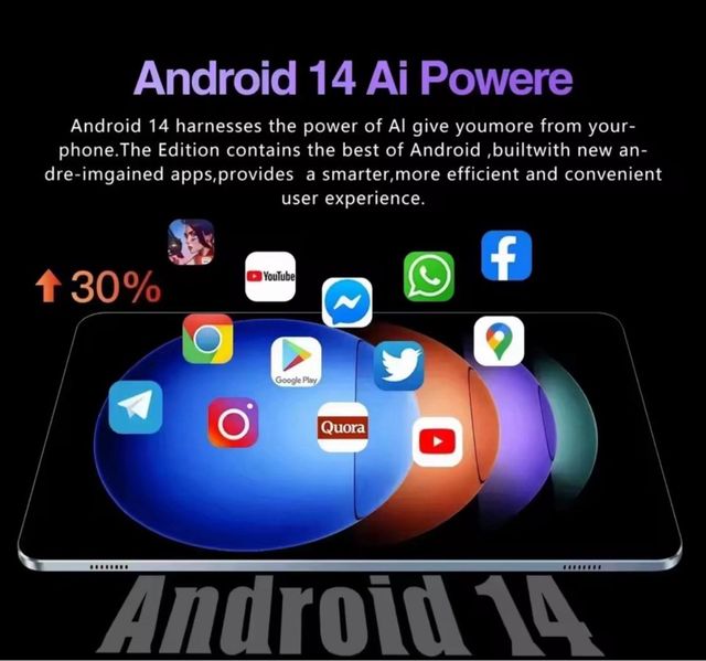 Tablet Android 14 - 22GB/2TB