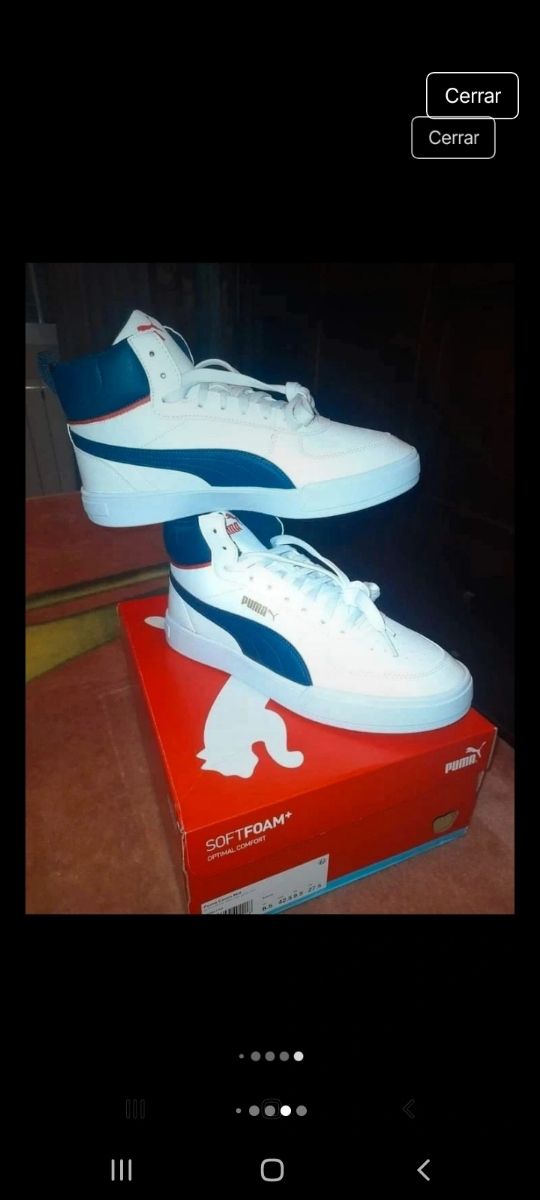 Zapatillas Puma altas - Azul y blanco bajada de pv