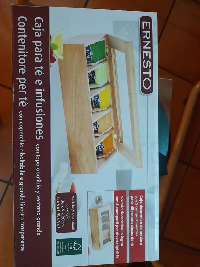 Caja expositora madera