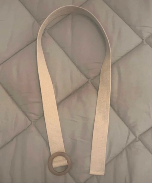 Cintura beige in tessuto