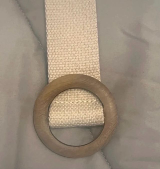 Cintura beige in tessuto