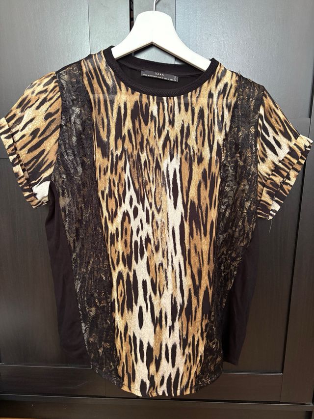 Camiseta Zara leopardo