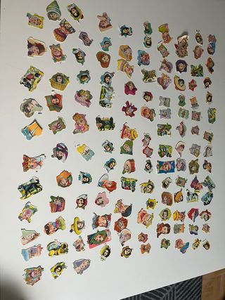 Cromos para picar antiguos: 120 unidades