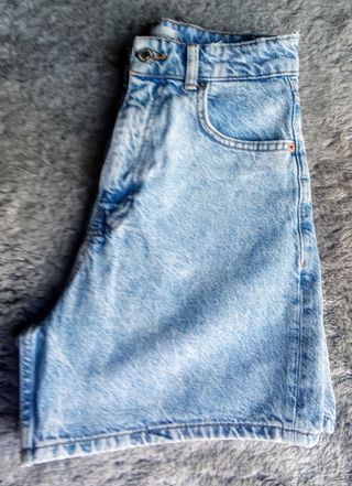 Shorts denim ZARA TRF | Azul - tiro medio