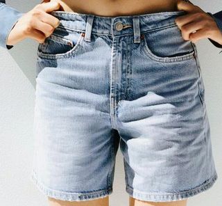 Shorts denim ZARA TRF | Azul - tiro medio