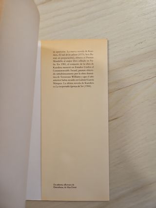 Novela de Milan Kundera