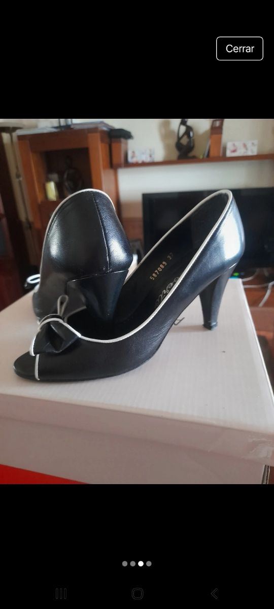 Zapato negro Roberto c/lazo