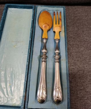 Cubiertos ensalada antiguos Plata