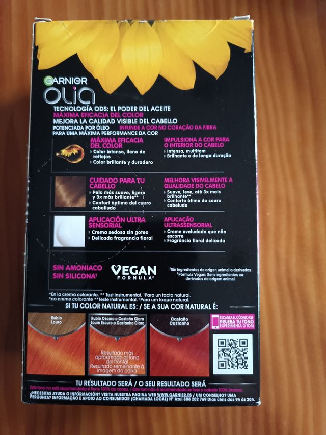 Tinte Garnier Olia 7.40 Cobrizo