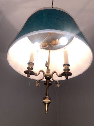 Lampara bronce vintage 3 luces