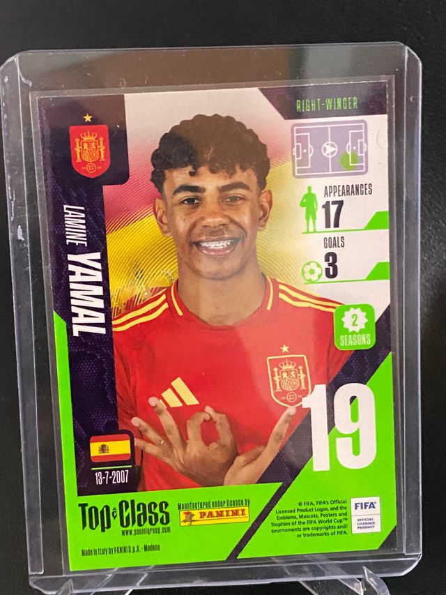 Lamine Yamal #99 España Panini Top Class 2025 