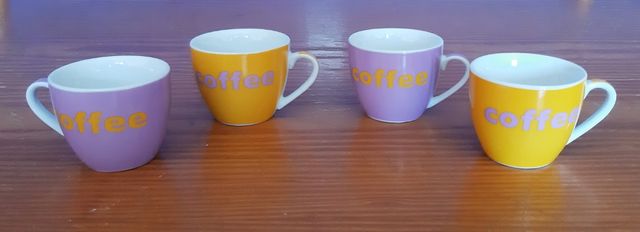 4 Tazas café - Porcelana