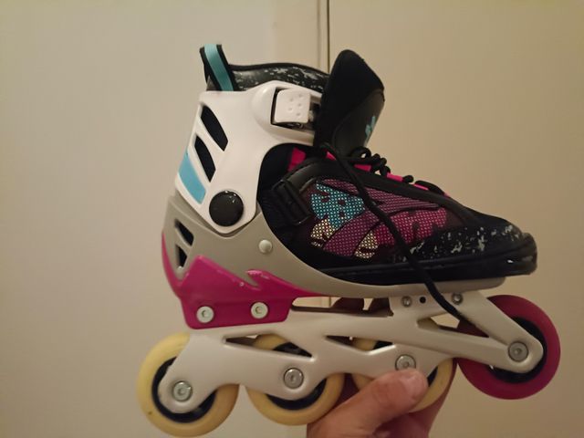 Patines Oxelo niña + protecciones+bolsa+ casco