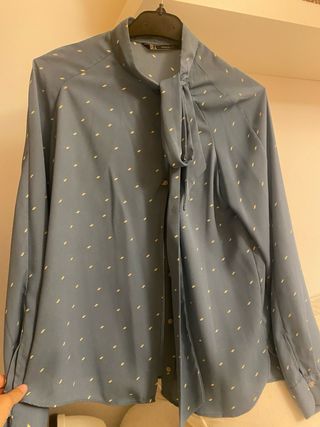 Blusa azul claro c/ beige - ligera