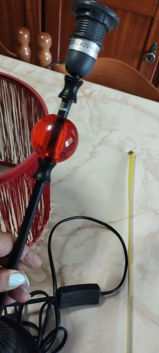 Candeeiro Mesa Vermelho - Moderno