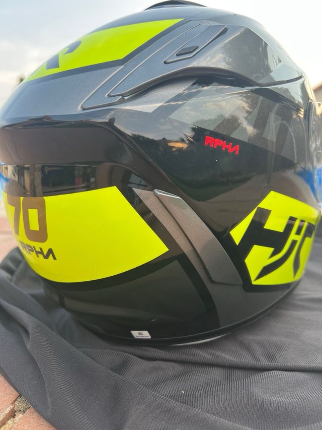 Casco moto HJC negro/amarillo