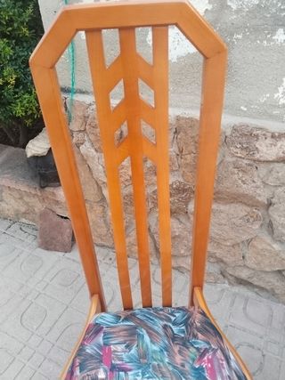 6sillas comedor madera estilo retro años 50