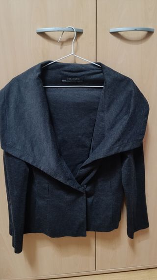 Chaqueta Zara Basic gris - Talla XXL