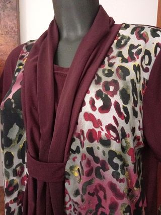 Maglia elegante bordoux e multicolor