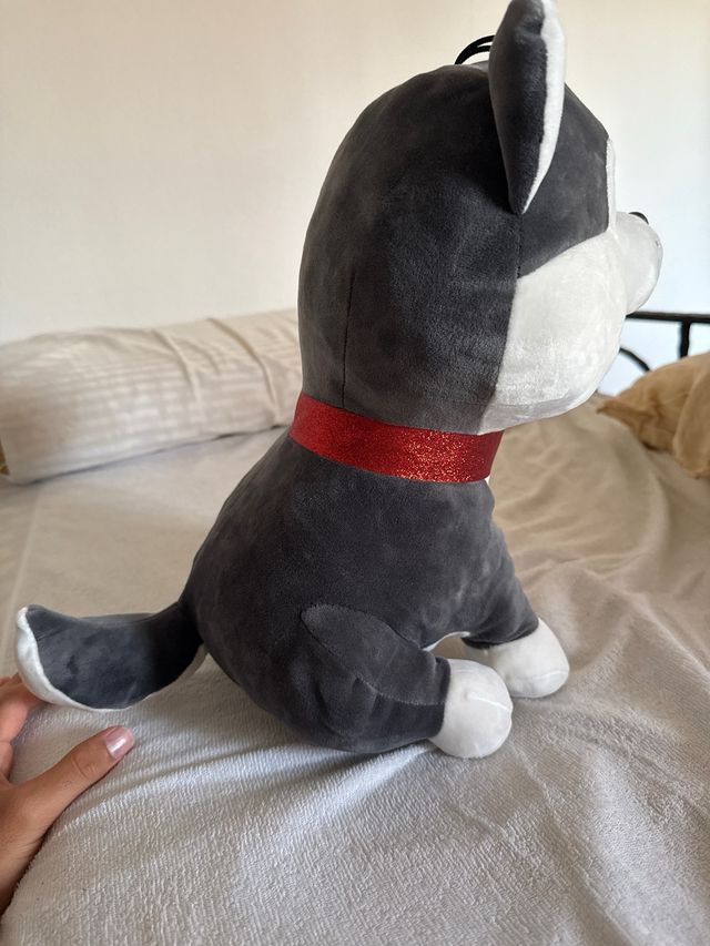 Peluche Perro Husky - Gris Blanco
