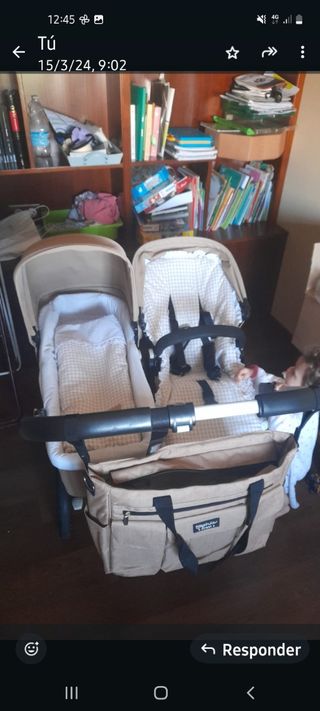 Bugaboo Donkey gemelar beige