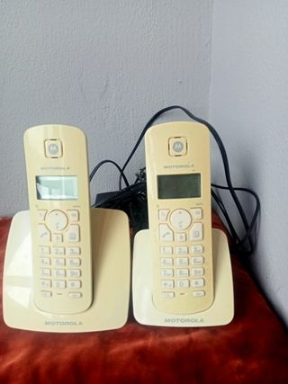 Teléf. inalámbricos Motorola beige