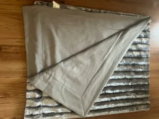 Cojínes y plaid terciopelo gris plata