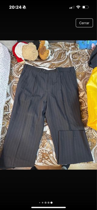 Traje chaqueta rayas negras