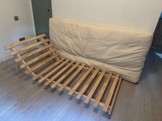 Futón japonés - Sofá cama de madera