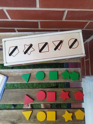 Juego Montessori madera formas colores