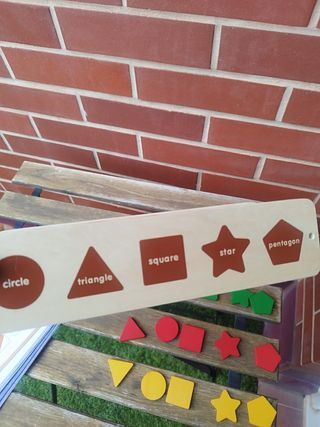 Juego Montessori madera formas colores